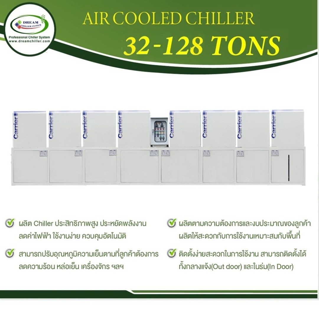 AIR COOLED CHILLER  32 – 128 TONS.